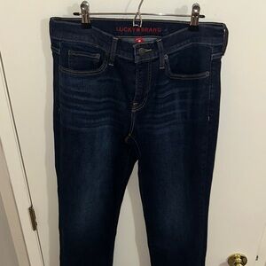 Lucky Brand Dark Wash, Straight Leg Denim Jeans